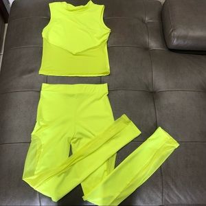 top chic Neon Workout Set